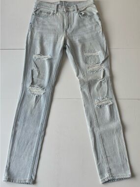 H&M Light Blue Distressed Skinny Jeans